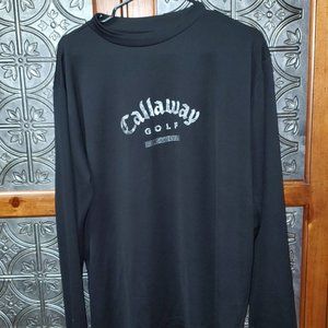 Callaway Quick Dry L/S Golf Shirt Lg Black